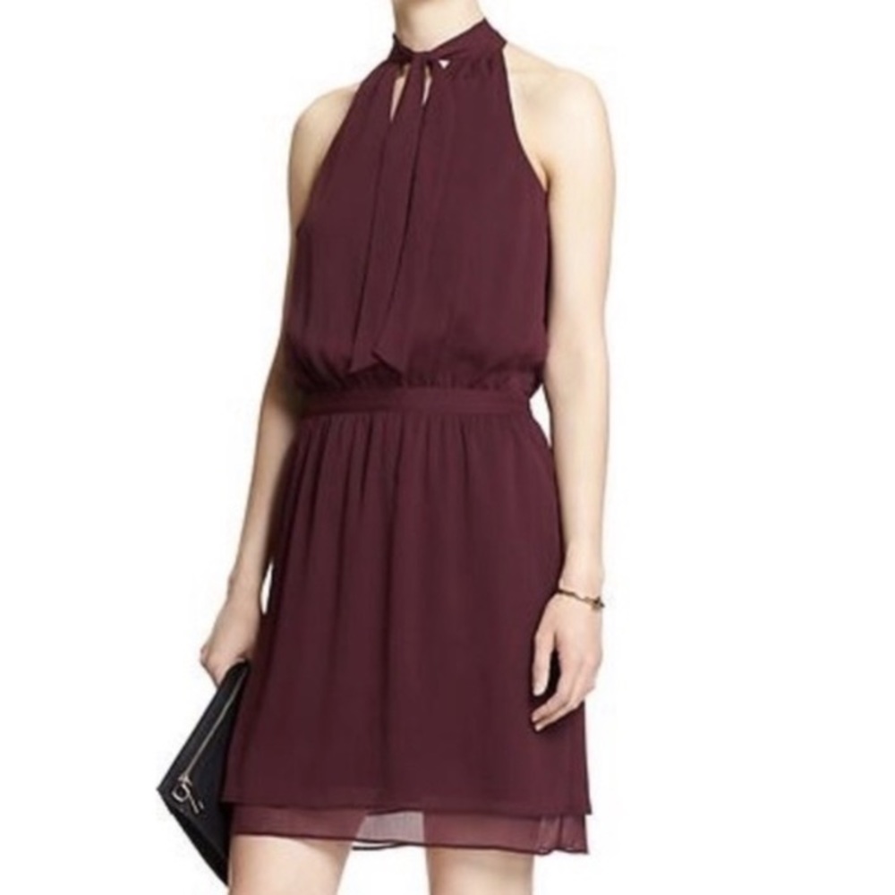 BANANA REPUBLIC Halter Tie-Neck Dress, Size 4
